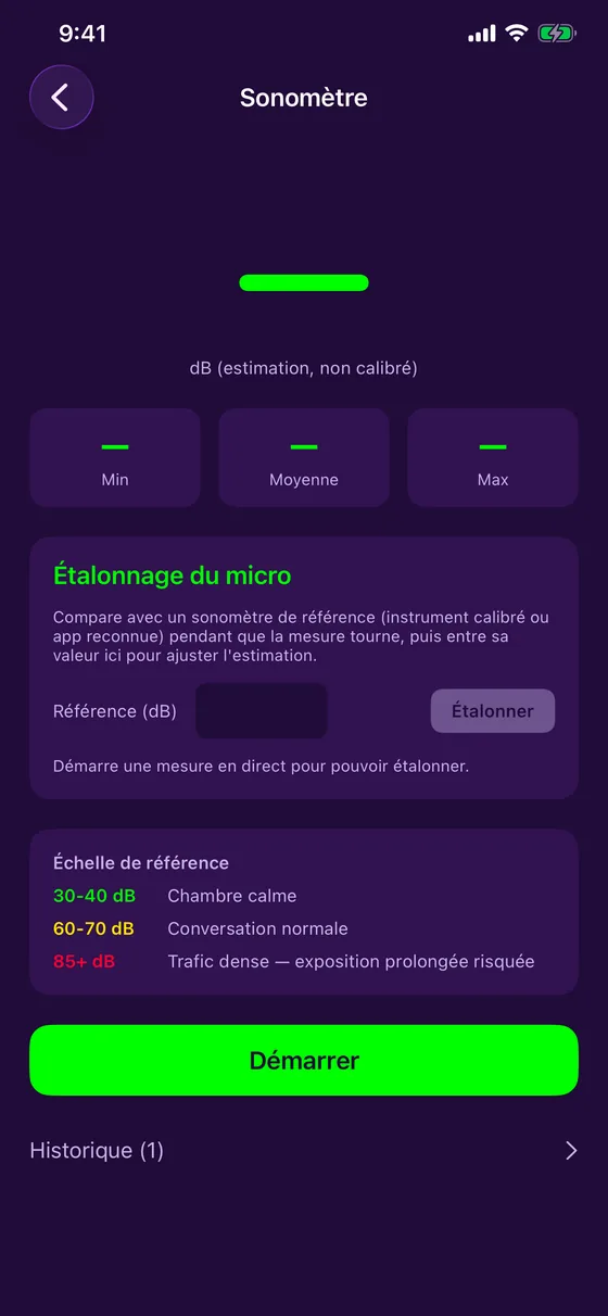 Sonomètre et étalonnage du micro