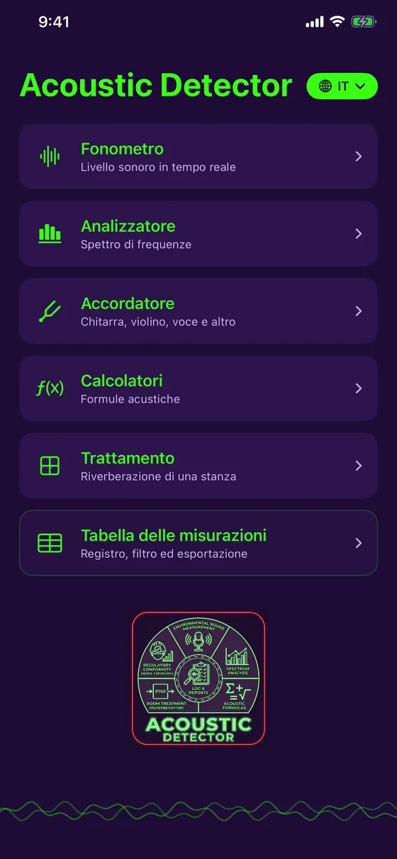 Menu principale