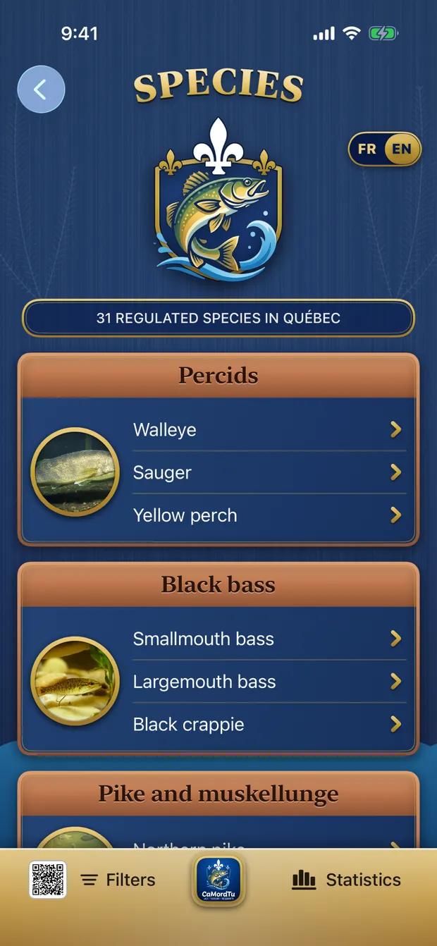 The 31 regulated species