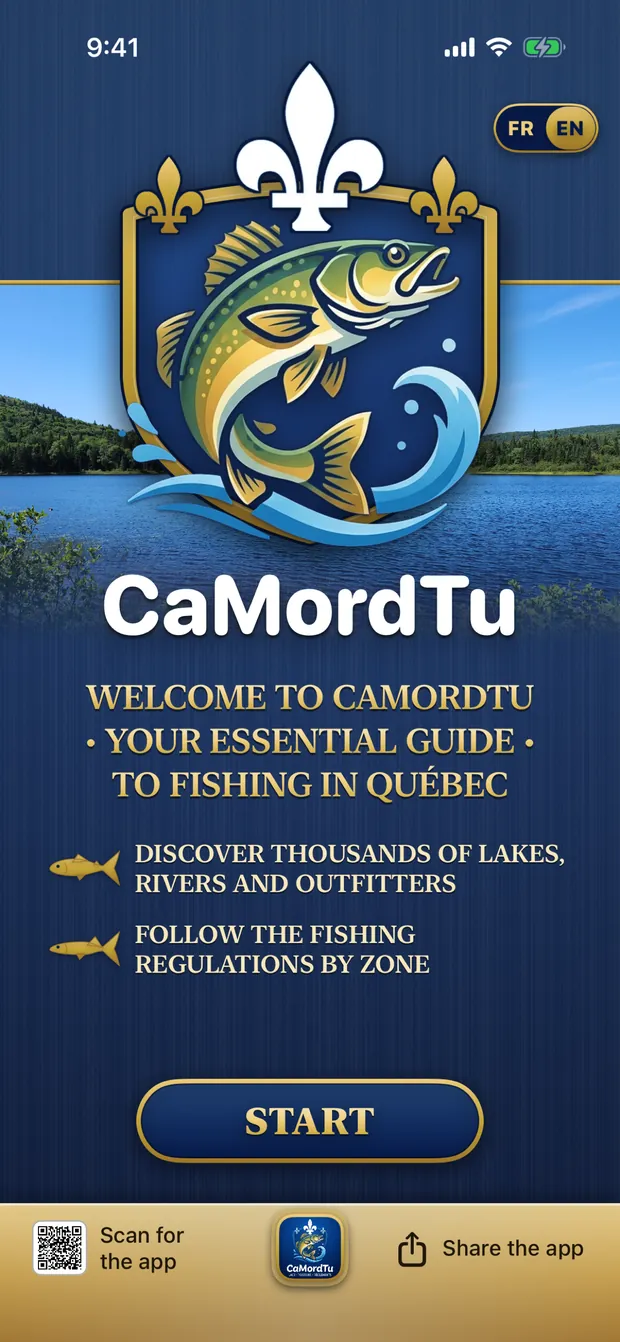 CaMordTu app welcome screen