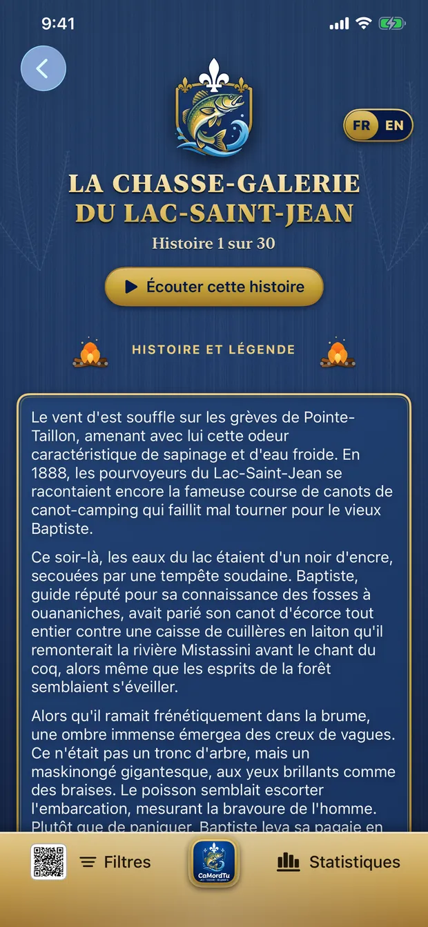 Une légende à écouter