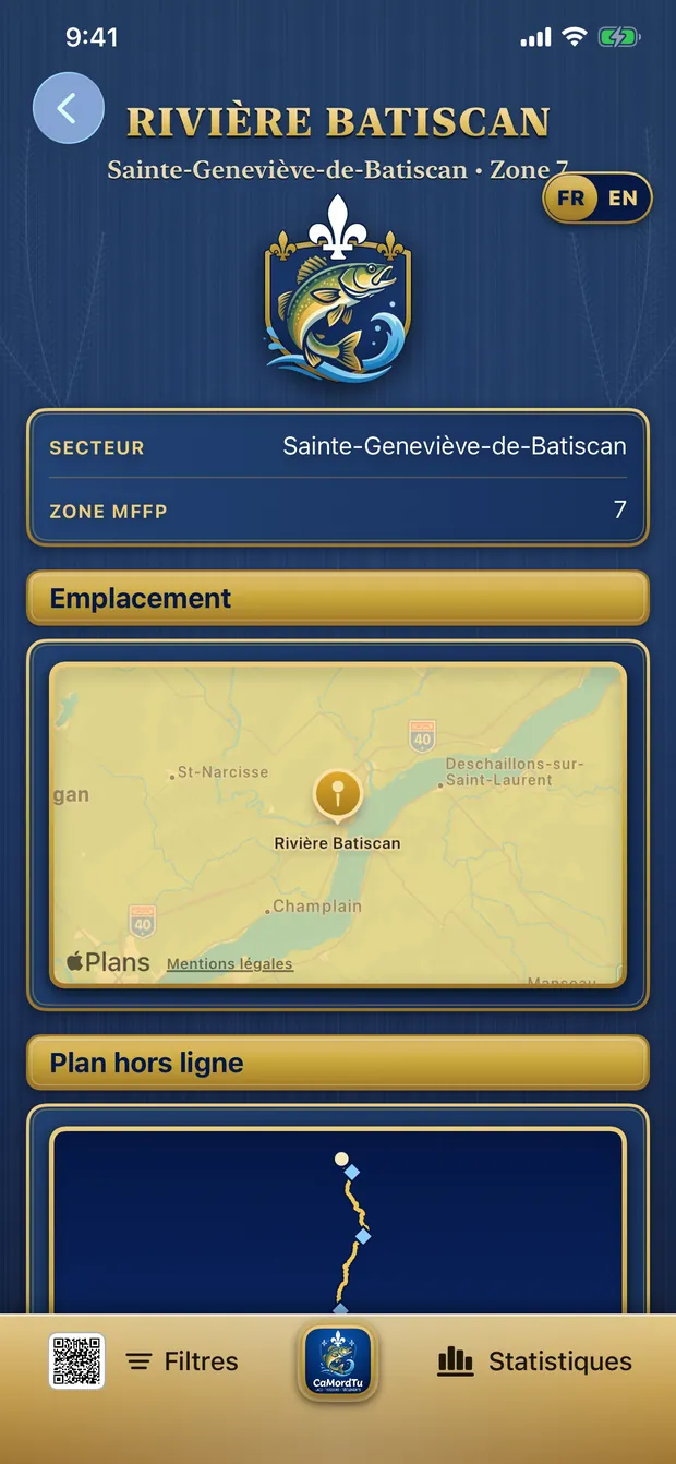 Fiche de la rivière Batiscan