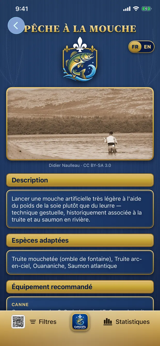 Fiche de la pêche à la mouche