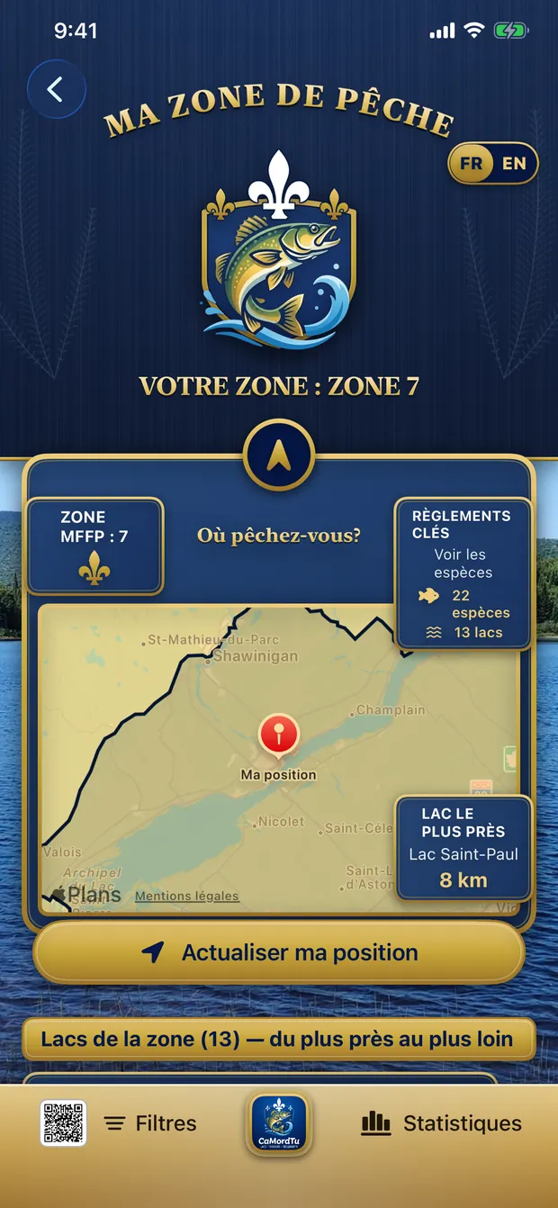 Ma zone détectée par GPS