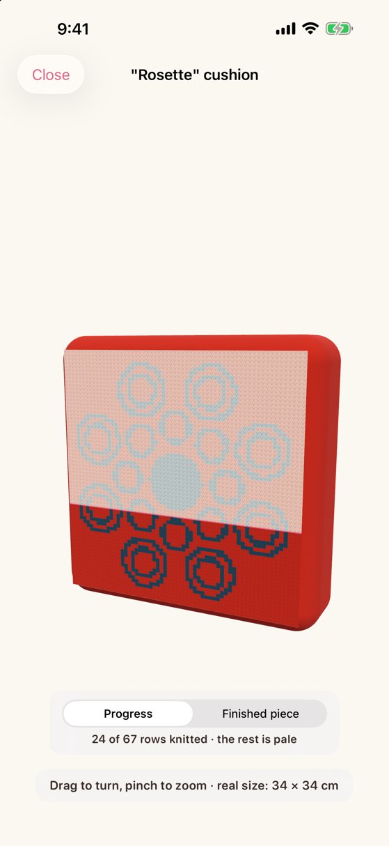 3D view showing the project's progress