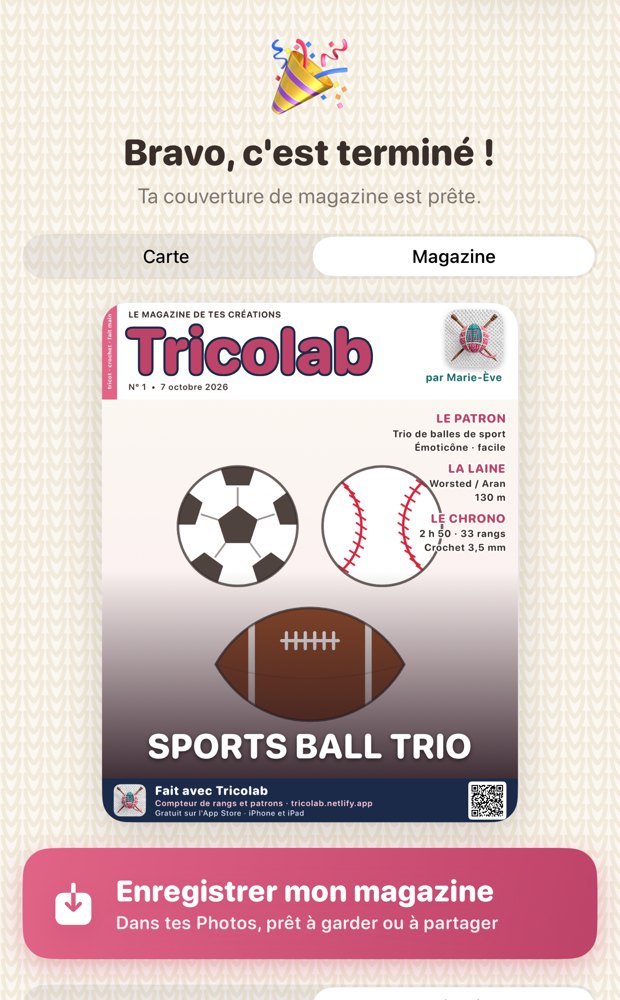 Magazine cover of your finished project