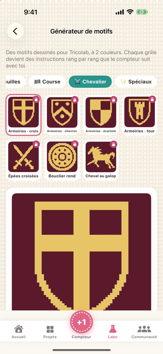 Générateur de motifs Chevalier