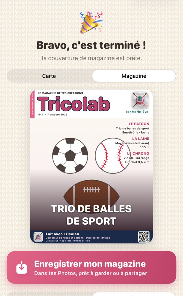 Couverture de magazine de ton projet terminé
