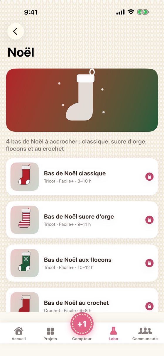 La collection Noël : 4 bas de Noël